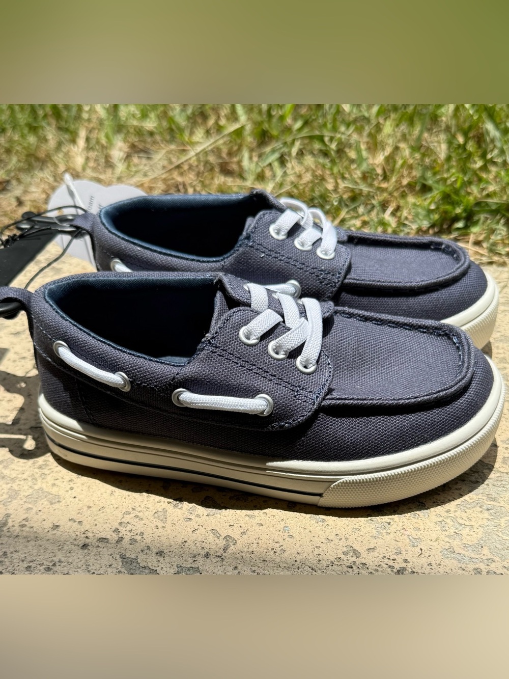 Boys’ Wonder Nation Memory Foam Boat Shoes Navy Size 10 Toddler NWT